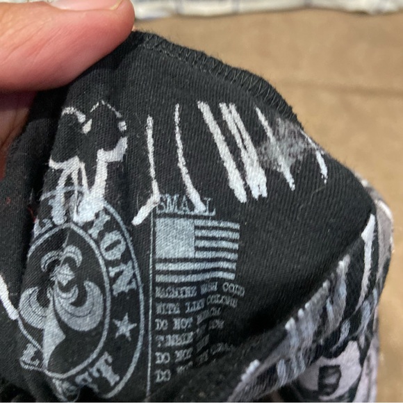 Affliction Skeleton Baby T-Shirt Women’s Size Small - Picture 3 of 4